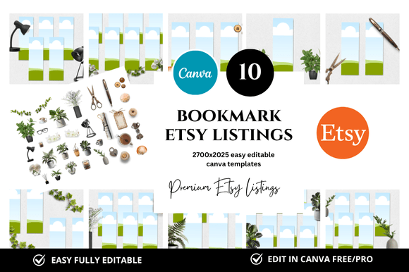 10 Bookmark Premium Etsy Listings Mockup: Elevate Your Digital Shop