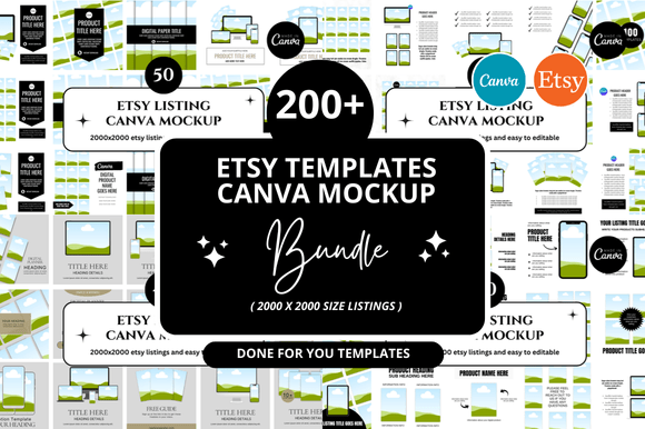 207 Etsy Canva Mockup Bundle: Elevate Your Shop's Visuals