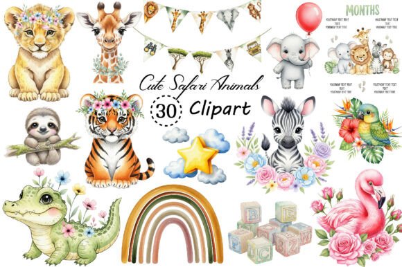 Charming Safari Graphics for Modern Design Projects