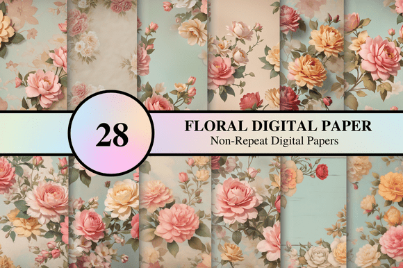 Elevate Your Visual Projects with Floral Digital Paper