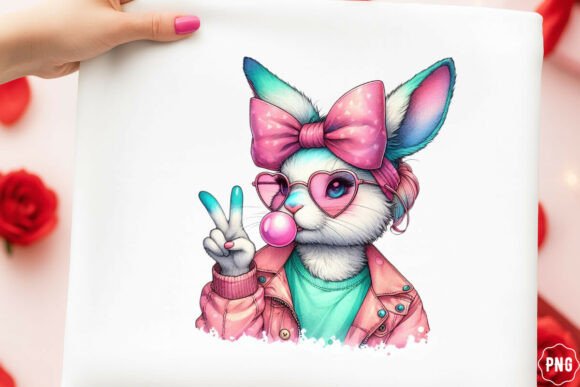 Glitter Easter Bunny Coquette Png: Elevate Your Spring Designs