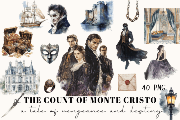 Gothic Elegance: The Count of Monte Cristo Art Print