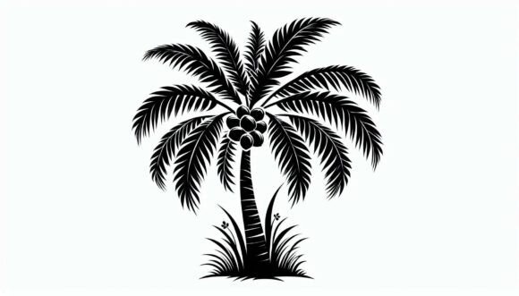 Palm Tree with Coconuts: A Versatile Design Asset