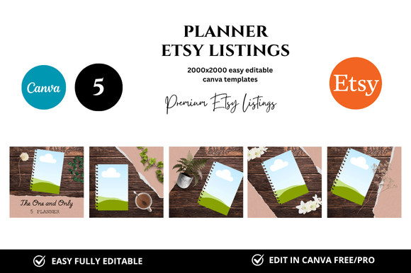 Premium Planner Mockups for Etsy Sellers